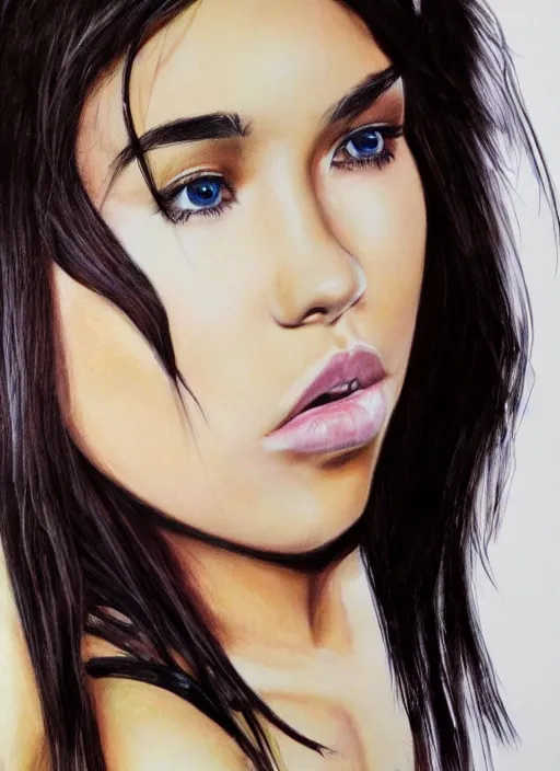 Image similar to Madison Beer realistic 3D portrait by ian spriggs