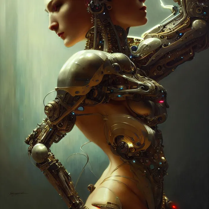 Prompt: liquid cyborg, diffuse lighting, fantasy, intricate, elegant, highly detailed, lifelike, photorealistic, digital painting, artstation, illustration, concept art, smooth, sharp focus, art by john collier and albert aublet and krenz cushart and artem demura and alphonse mucha