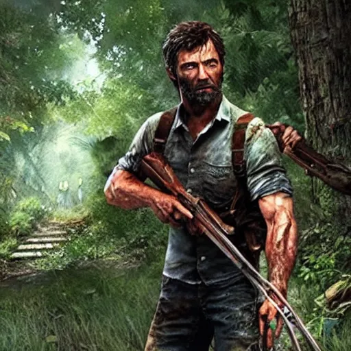 Prompt: Hugh Jackman in The Last Of Us