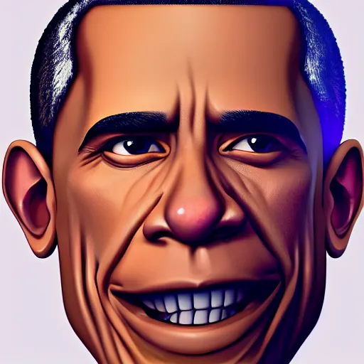 Image similar to Obama troll face , digital art , trending on artstation , Hyperdetailed , CGSociety