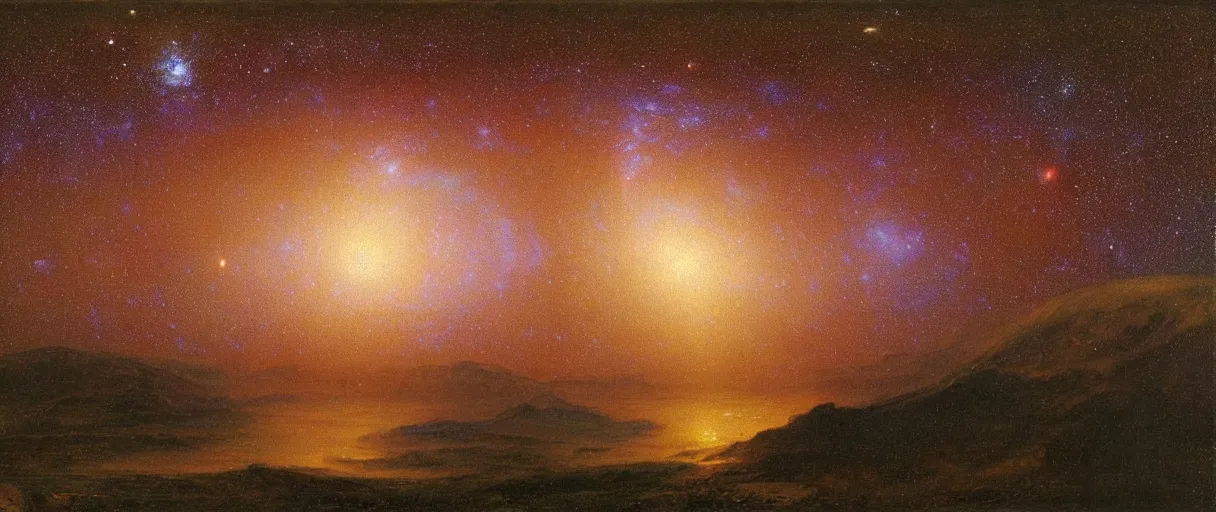 Image similar to a vast galaxy by Frederic Edwin Church