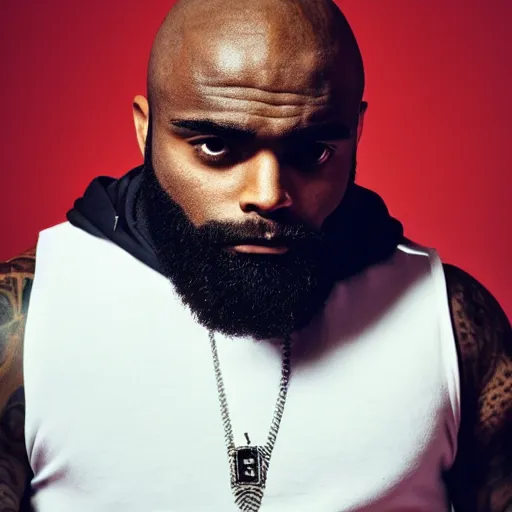 Prompt: photo portrait of the french rapper Kaaris