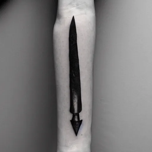 Image similar to minimal dagger tattoo