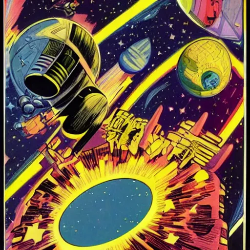 Prompt: another life in the stars by Jack Kirby