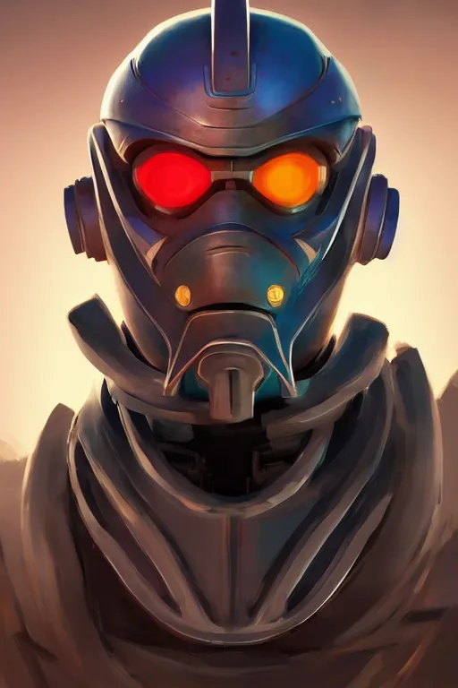 Image similar to epic mask helmet robot ninja portrait stylized as fornite style game design fanart by concept artist gervasio canda, behance hd by jesper ejsing, by rhads, makoto shinkai and lois van baarle, ilya kuvshinov, rossdraws global illumination radiating a glowing aura global illumination ray tracing hdr render in unreal engine 5