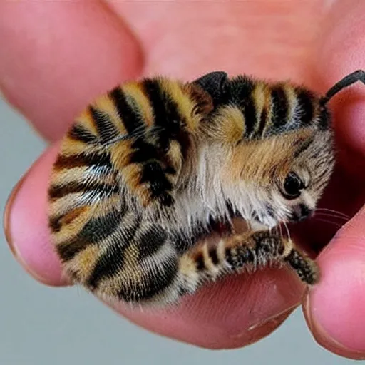 Image similar to photo of world ’ s smallest cat the size of a honeybee