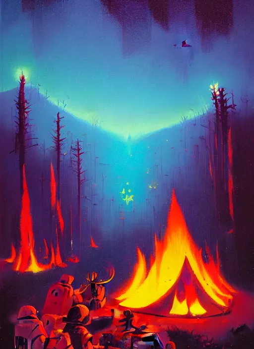 Image similar to camp fire by paul lehr