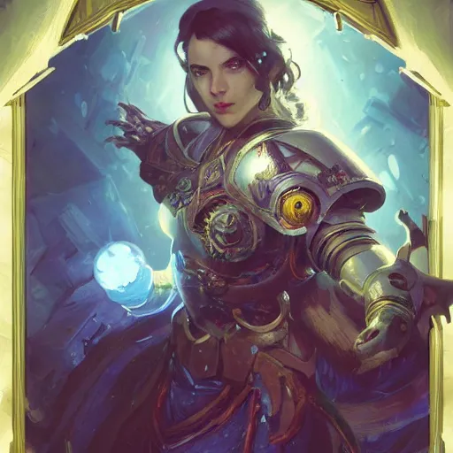 Image similar to warhammer 4 0 k nikola tesla, fantasy, intricate, elegant, highly detailed, digital painting, artstation, concept art, matte, sharp focus, illustration, hearthstone, art by artgerm and greg rutkowski and alphonse mucha