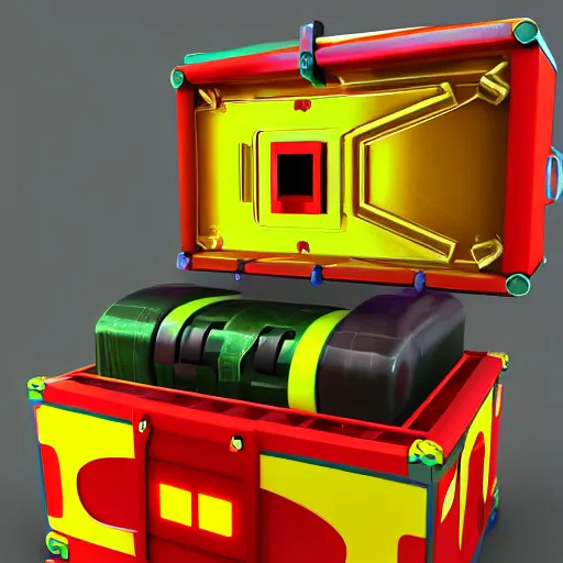 Prompt: cinema 4d colorful render, giant glowing nuclear battery core inside of a mechanical android chest