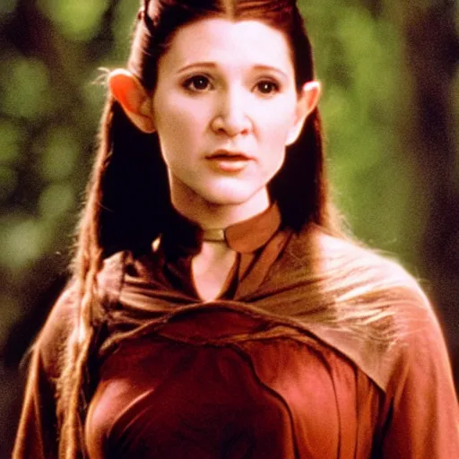 Prompt: young Carrie fisher as Tauriel