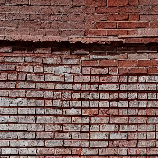 Prompt: albedo texture of brick wall, flat lighting, top - down photograph, large bricks, white mortar