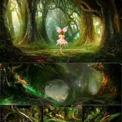 a fairies forest. digital art.