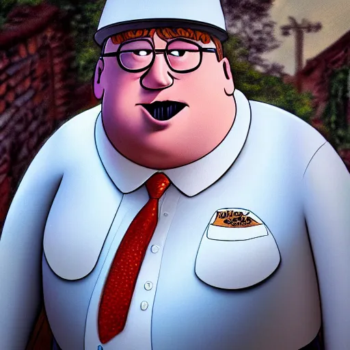 Prompt: stunning award winning hyperrealistic hdr 8 k highly detailed portrait photo of peter griffin as a real human