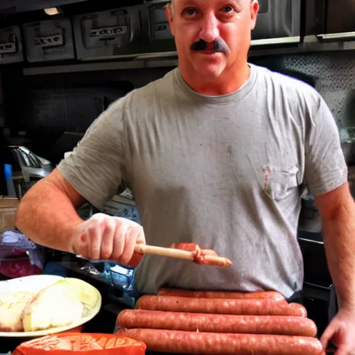 Prompt: the italian sausage - man