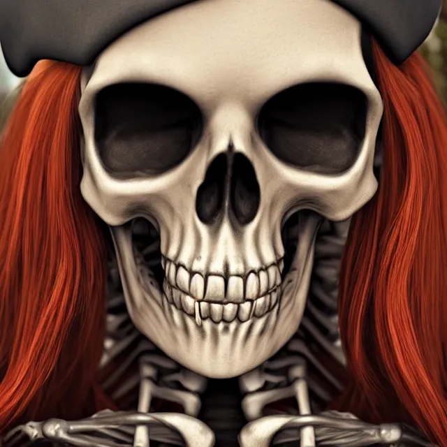 Image similar to perfectly centered close up portrait, skeleton pirate, highly detailed, character concept, unreal engine 5, candid photography, by anne stokes