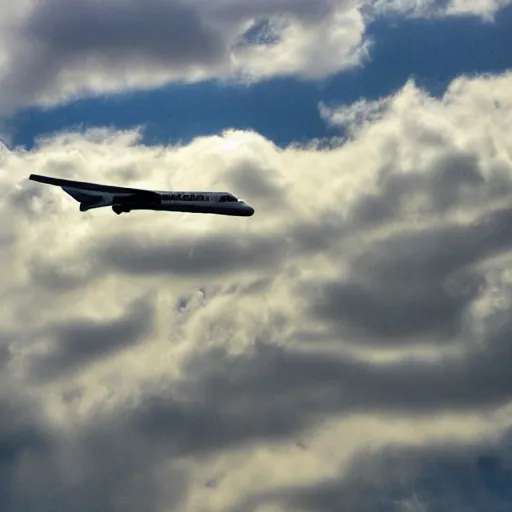 Prompt: clouds in the shape of a plane