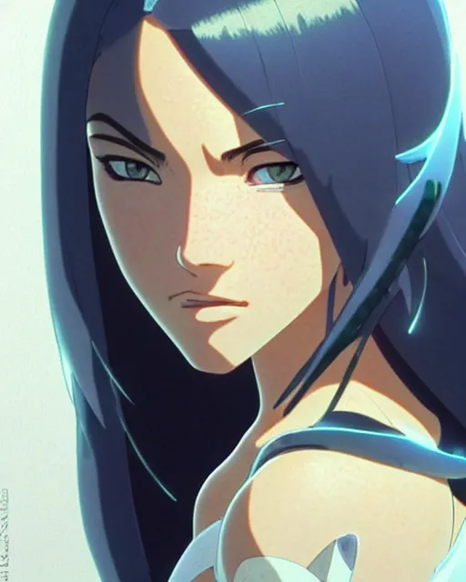 Prompt: azctec princess, megan fox, gemstone forehead, detailed perfect face, exquisite details, fire magic, mid view, design on a white background, by studio muti, greg rutkowski makoto shinkai takashi takeuchi studio ghibli