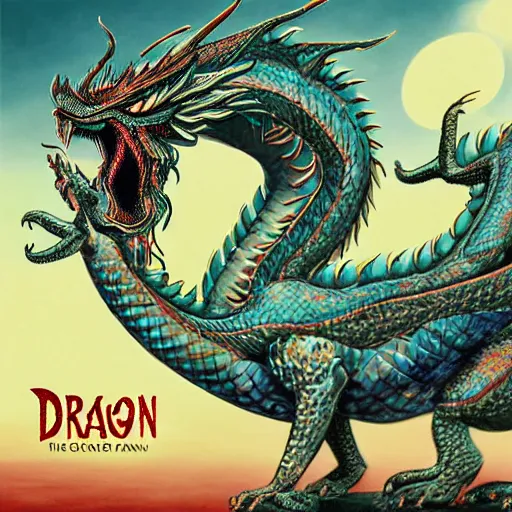 Image similar to dragon album art, cover art, poster