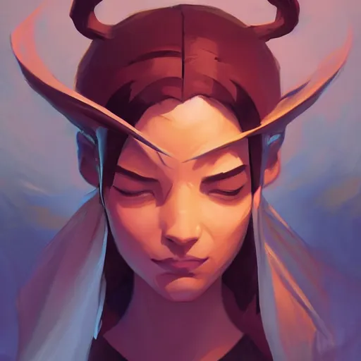 Image similar to face icon stylized minimalist magic : the gathering, loftis, cory behance hd by jesper ejsing, by rhads, makoto shinkai and lois van baarle, ilya kuvshinov, rossdraws global illumination