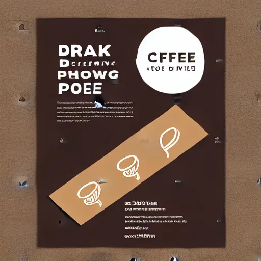 Image similar to square shaped flyer design for a coffee bean roasting company, layout design, dark brown and beige colour palette, template layout