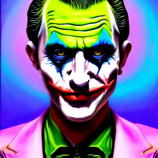 Prompt: an extremely psychedelic portrait of kany west as the joker, surreal, lsd, face, detailed, intricate, elegant, lithe, highly detailed, digital painting, artstation, concept art, smooth, sharp focus, illustration,