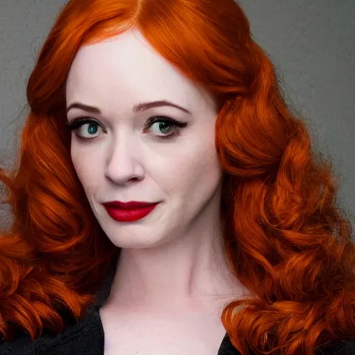Image similar to from city of gold as christina hendricks, realistic,