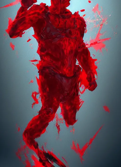 Image similar to Red Death, digital art, trending on Artstation