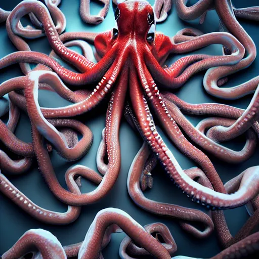 Image similar to hyperrealism simulation of parallel universe highly detailed human octopuses'wearing transperant jackets floating in new - york in surreal scene from art house movie from future by caravaggio rendered blender and octane render