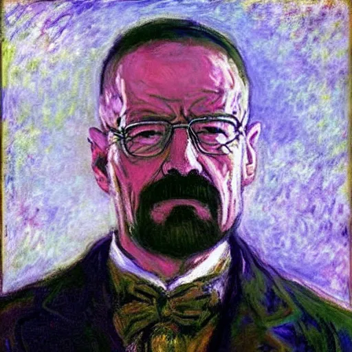 Image similar to “ walter white by claude monet ”