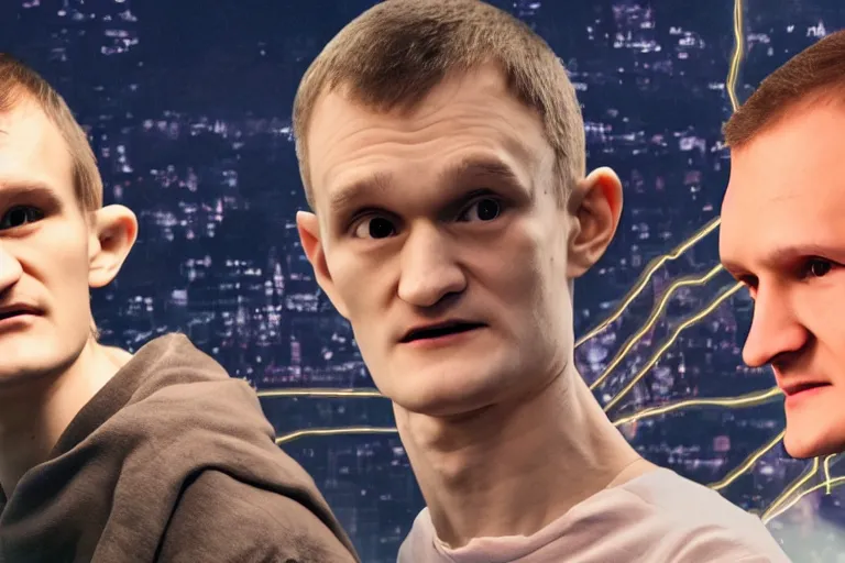 Prompt: vitalik buterin merging ethereum, movie still, cinematic, 8 k, hd