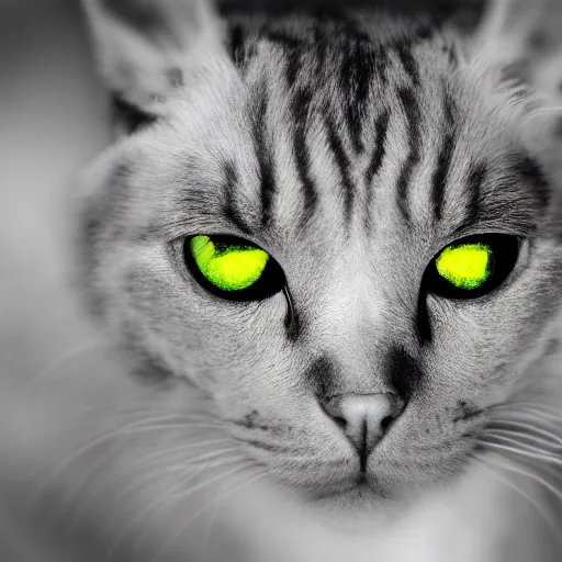 Prompt: 9 3 7 1 close up grayscale photography beautiful amber eyes, selective coloring, award winning