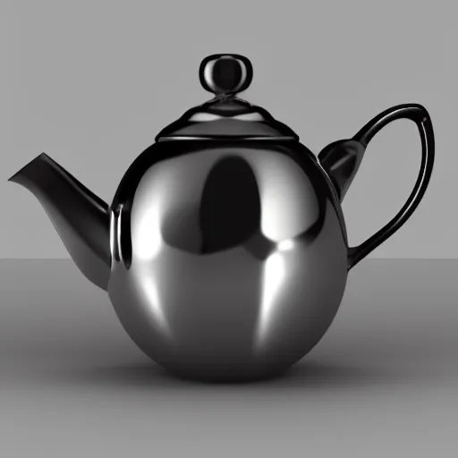 Prompt: teapot, 3d render, raytracing