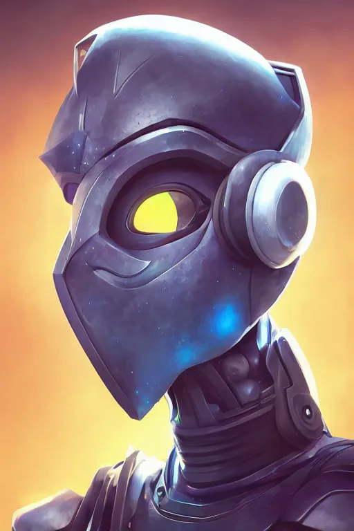 Image similar to epic mask helmet robot ninja portrait stylized as fornite style game design fanart by concept artist gervasio canda, behance hd by jesper ejsing, by rhads, makoto shinkai and lois van baarle, ilya kuvshinov, rossdraws global illumination radiating a glowing aura global illumination ray tracing hdr render in unreal engine 5