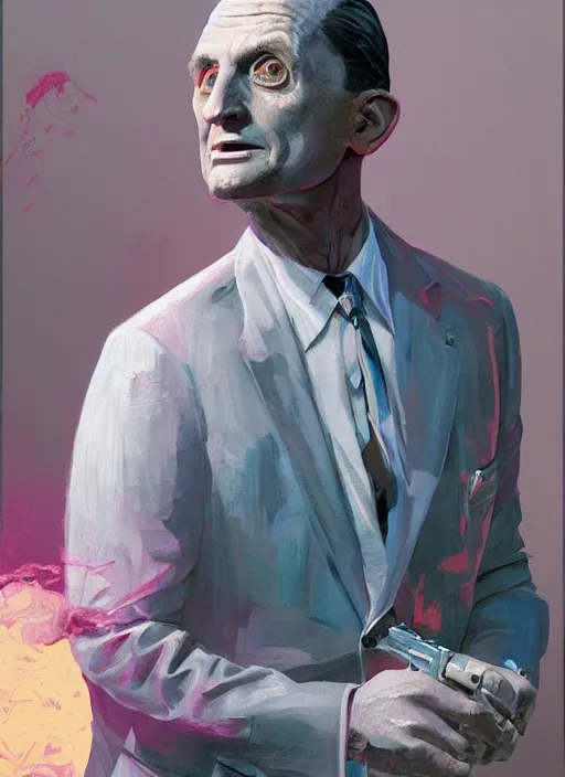 Image similar to portrait of Tim Robinson from I Think You Should Leave (2019), detailed, coherent, painted by Edward Hopper, Wayne Barlowe, James Gilleard, airbrush, art by James Jean