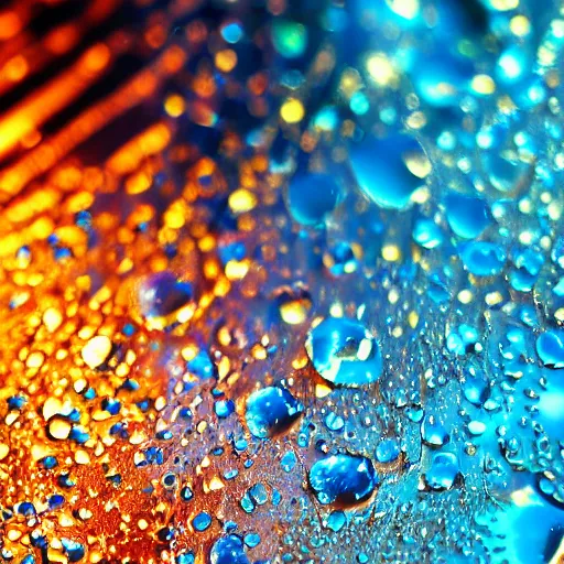 Prompt: 8k closeup of water, prismatic, beautiful, amazing, light diffusion, wallpaper, macro photo