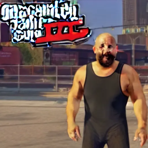 Image similar to wrestler Goldberg in GTA 5