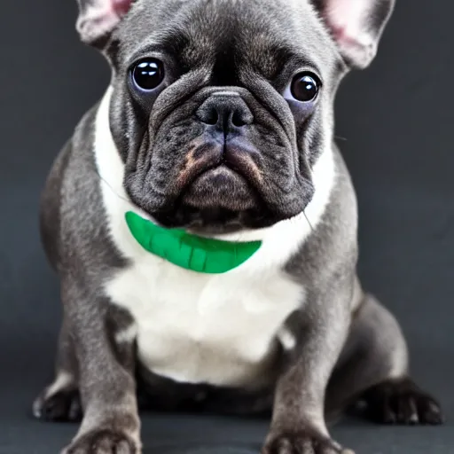 Prompt: emerald crystal french bulldog