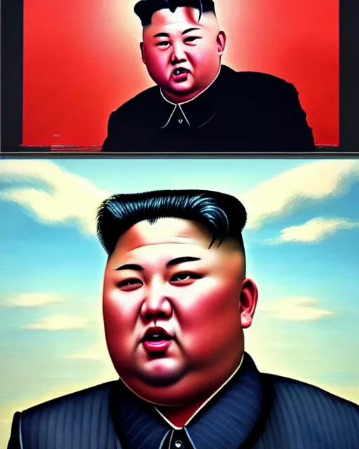Prompt: kim jong un as a prophet. 1 9 8 0 s dystopian soviet russia, propaganda screens. unreal engine, fantasy art by jesper ejsing. faithfully depicted facial expression, perfect anatomy global illumination, radiant light, detailed and intricate environment