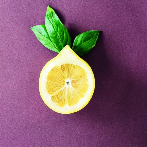 Prompt: a photography of a pink lemon on a green background - professional photography