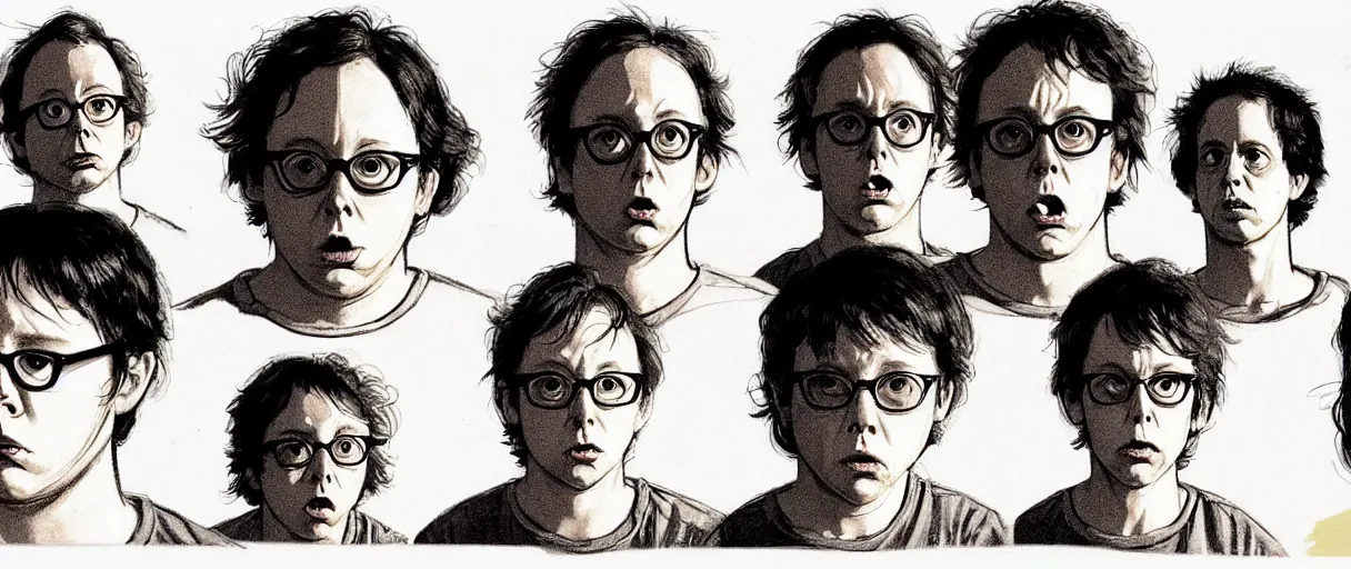 Image similar to character face study of todd solondz becoming god | vivid colors : storyboard, dramatic and emotional, concept design, realistic. by gabriel hardman, joe alves, j. todd anderson, chris bonura. cinematic atmosphere, detailed and intricate, perfect anatomy