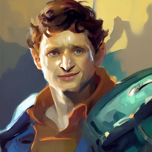 Prompt: greg manchess portrait painting of frodo beutlin as overwatch character, medium shot, asymmetrical, profile picture, organic painting, sunny day, matte painting, bold shapes, hard edges, street art, trending on artstation, by huang guangjian and gil elvgren and sachin teng