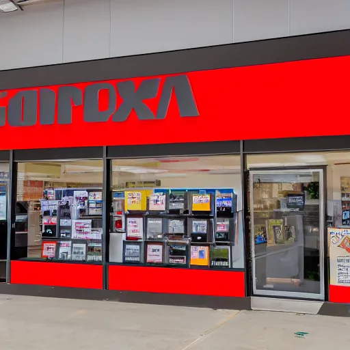 Prompt: photo of a CompUSA computer store taken in year 2022, photorealistic,8k, XF IQ4, 150MP, 50mm, F1.4, ISO 200, 1/160s, natural light