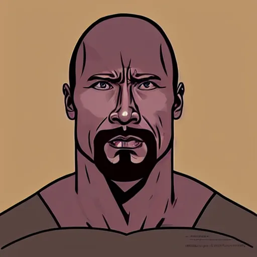 Prompt: “ dwayne johnson retro minimalist portrait by jean giraud, moebius starwatcher comic, 8 k ”