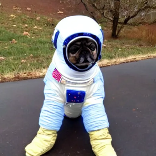 Image similar to dog in astronaut suit