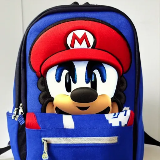 Image similar to a backpack embroidery Barack Obama sonic the hedgehog super Mario