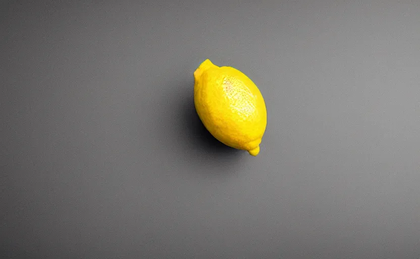 Prompt: a dark photo of a lemon, single light, photography