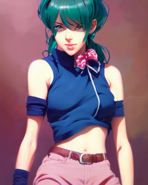 Prompt: portrait Anime as Jolyne Cujoh girl cute-fine-face, pretty face, realistic shaded Perfect face, fine details. Anime. realistic shaded lighting by Ilya Kuvshinov Giuseppe Dangelico Pino and Michael Garmash and Rob Rey