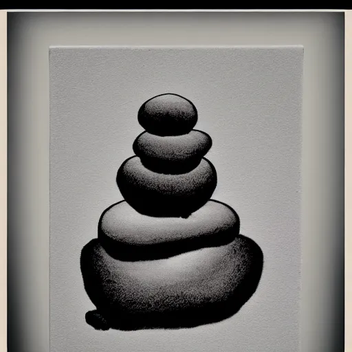 Image similar to zen cairn ink