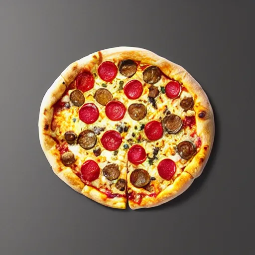 Image similar to galaxy made of pizza