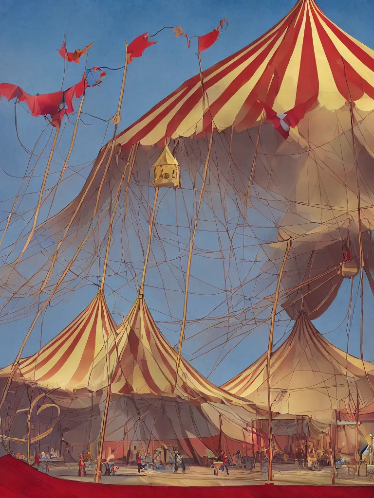 Image similar to circus tent by disney concept artists, blunt borders, rule of thirds